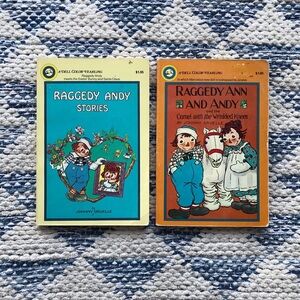 Vintage Johnny Gruelle Raggedy Ann Raggedy Andy 1977 Paperback Book Set